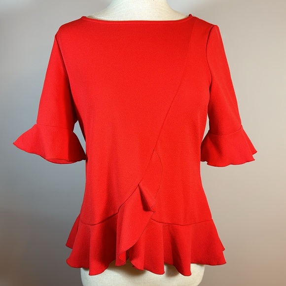 Red Ruffle Top - Picture 3 of 11